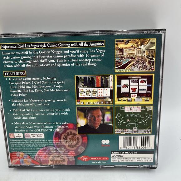 Golden Nugget PS1 Complete In Box Casino Game - Picture 2 of 8